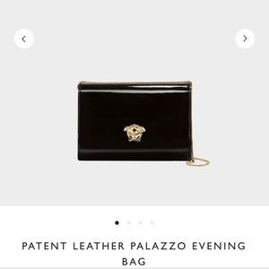 PATENT LEATHER PALAZZO EVENING BAG